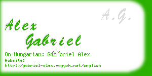 alex gabriel business card